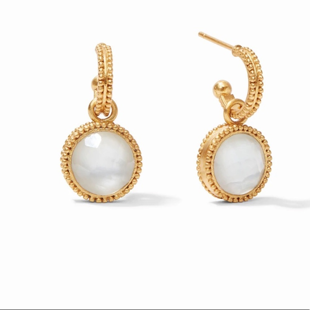 Fleur-de-Lis Hoop & Charm Earring